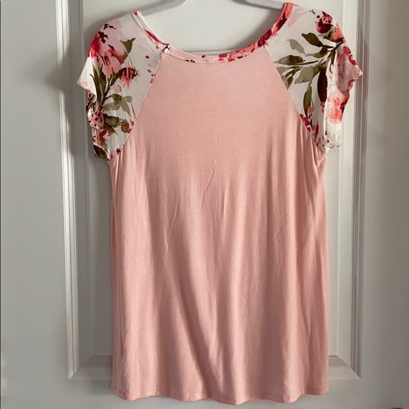 P.S.KATE Pink Floral Tee - Picture 2 of 6